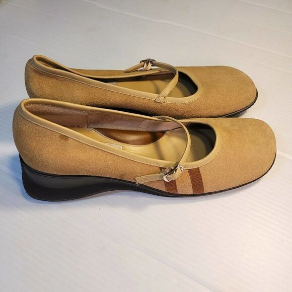 Sam & Libby size 9M Tan Suede Leather Sport Shoe Scamper Chunky Heel As … - Picture 5 of 12